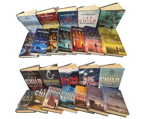 ONE BOX: LEE CHILD first hardback editions, including 2 signed by author to title page