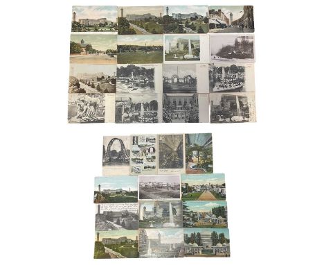 A collection of vintage postcards depicting Crystal Palace, London. Some RP