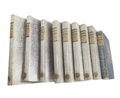 EGGERS, Friedrich. Deutsches Kunstblatt. Volumes 1-9. 1850-1858. Leipzig and Stuttgart. Small folios, bound in period marbled