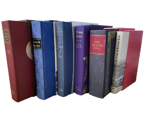 FOLIO SOCIETY: NOTABLE FIGURES IN HISTORY: 6 titles: ROBERT LATHAM (Ed): THE SHORTER PEPYS, 1985; FRANK BARLOW: THOMAS BECKET