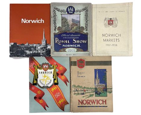 NORWICH HISTORICAL GUIDES: 5 Titles: NORWICH PLANNING HANDBOOK; OFFICIAL SOUVENIR OF THE LOCAL COMMITTEE ROYAL SHOW NORWICH 1