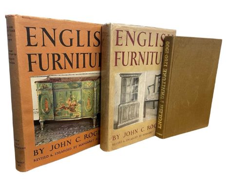 ENGLISH FURNITURE: 3 Titles: JOHN C ROGERS: ENGLISH FURNITURE, London, Country Life Limited, 1923, First edition; JOHN C ROGE
