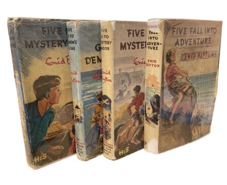 ENID BLYTON FIRST EDITIONS: 4 Titles: FIVE HAVE A MYSTERY TO SOLVE, London, Hodder and Stoughton, 1962. With original unclipp