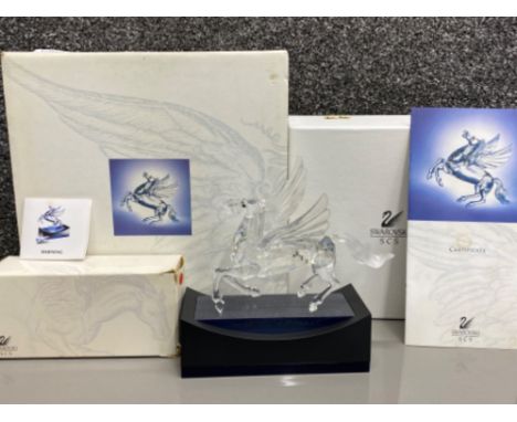 Swarovski Crystal mythical creature ornament “Pegasus” with genuine Swarovski stand, with boxes