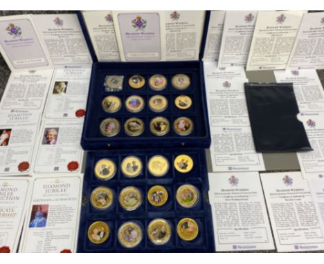 Limited edition Diamond wedding photographic portrait coin collection. All with COA, comprises of original coin case containi