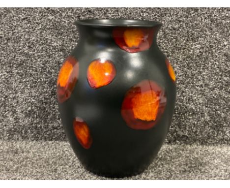 Large hand painted Poole vase 24.5cm