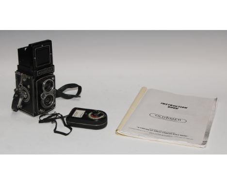 Photography - a Rolleiflex Automat 6x6 Model K4A camera, serial number 1293712, with photocopied manual 