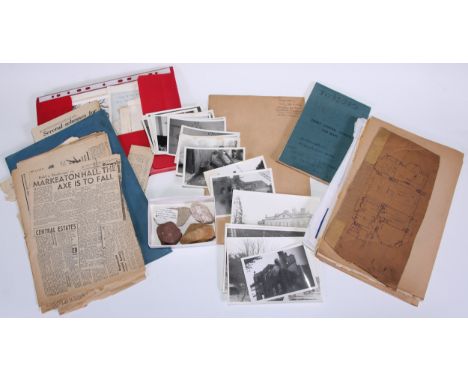 Local Interest, Markeaton Hall and the Mundy Family - a unique archive collection, including correspondence to and from Derby