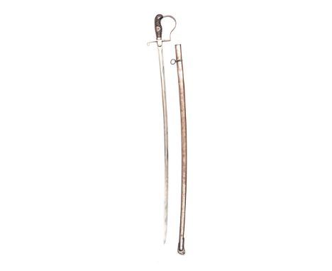 Collectable COLLECTABLE/ANTIQUE - CONTINENTAL TROOPER'S LIGHT CAVALRY SWORD, 1870-1910 Good blade but steel scabbard and stir