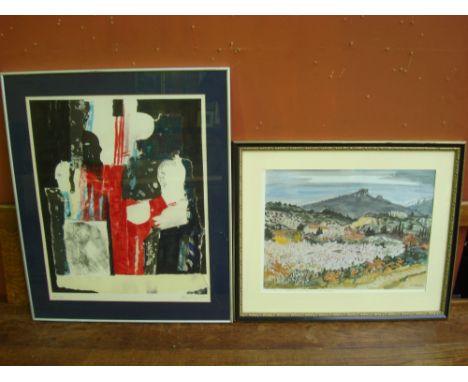 Yves Brayer.  A Hazan edition colour print together with an untitled colour lithograph 970/980, signed Haus Berg - 85 (2). 