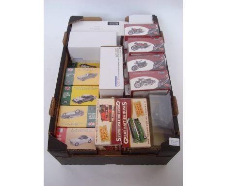 A quantity of boxed model cars comprising six Atlas collections 1.43 Model Cars, Jaguar E-type x 2, Triumph TR6, Toyota 2000 