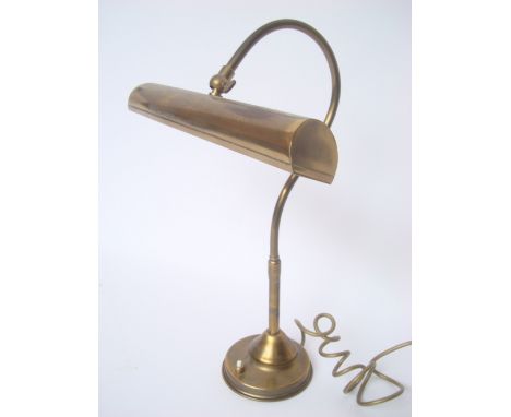 A gilt brass desk lamp. 