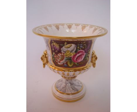 A Royal Worcester Heritage Collection vase, gilt decorated with floral panels, printed marks, 1989 No 2013, 15cm high, in fit