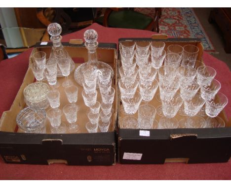 Waterford Crystal lismore pattern suite of drinking glasses comprising fourteen red wine, eight white wine, five water beaker