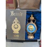 Antique vases, liquor, bottles