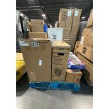 Eco, Max, drum fan, rolled mattress, 10 person instant cabin tent, TV wall mount, filing cabinet