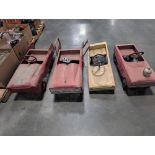 Four antique/vintage pedal cars, various conditions