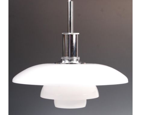 After Poul Henningsen - PH4/3 - A&nbsp; contemporary glass ceiling fixture light / lamp. The light consisting of three froste