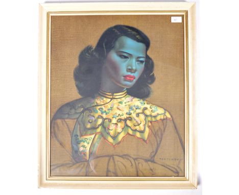 After Vladimir Tretchikoff - The Chinese Girl - Boots - A mid 20th Century retro vintage print of the painting also known as 