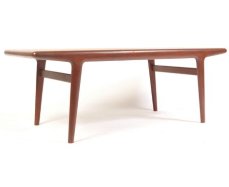 Niels Otto Moller - JL Moller - A 1960's Danish retro vintage teak wood coffee / centre table having a flat top and smoothed 