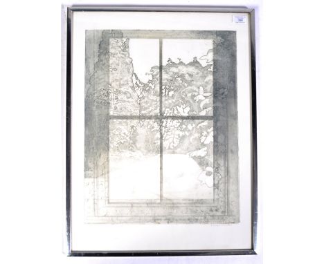 Richard Bawden - Come into My Garden - A limited edition 9/40 20th century framed and glazed screen art print depicting a gar