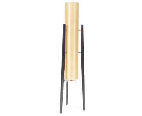 Novoplast - ' Rocket Lamp ' - A mid 20th century retro vintage tripod free floor standing / standard lamp having a tall cylin