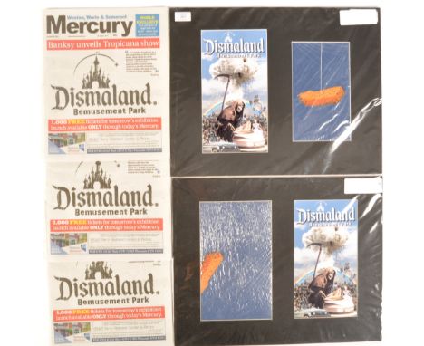 Banksy - Dismaland Bemusement Park 2015 - Two nicely framed cardboard fish fingers on a string used at the hook a duck (muck 