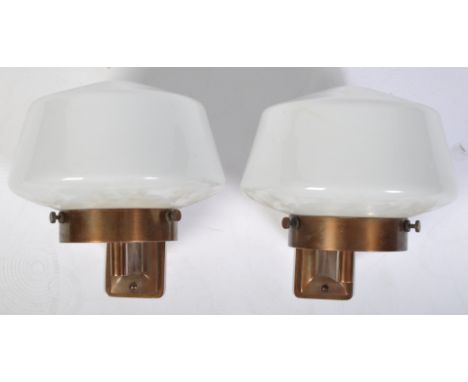 Believed Paul Boissevain - The Merchant Adventurers Ltd - Architectural Salvage - A pair of 1950's wall uplighters consisting