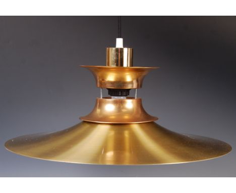 A 20th century retro vintage ceiling lamp in the manner of&nbsp;Erik Balslev for Fog &amp; Mørup having four round tulip tape
