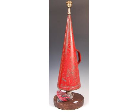 Fire Extinguisher Lamp - an original retro vintage handheld fire extinguisher, having been converted into a lamp. Fully resto