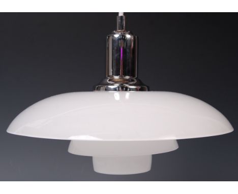 After Poul Henningsen - PH 3.5 - A contemporary pendant lamp / ceiling light fixture. The lamp consisting of three frosted sh