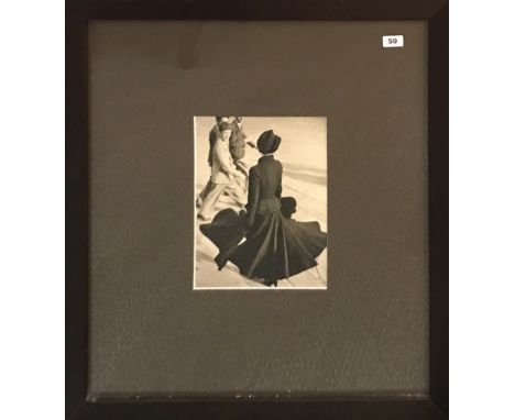 A framed 1950's photographic print of Audrey Hepburn, 72 x 80cm.
