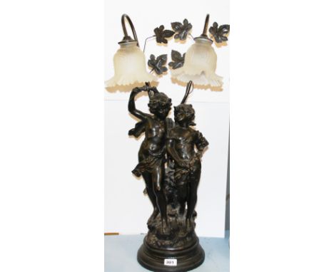 A large figural table lamp, H. 78cm.