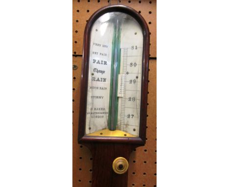 A rosewood stick barometer