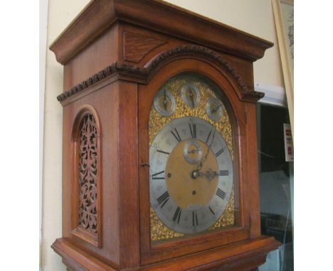 An oak Longcase clock John Bowden 79a Mark Lane, London chiming and striking movementcase all in one so cannot get to movemen