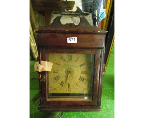An antique wall mounted clock (pendulum a/f) T. Brock of Bristol