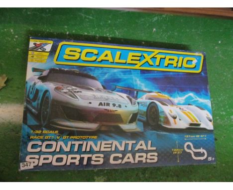 A Scalextric box set 1:32 scale race GTi v GT Prototype