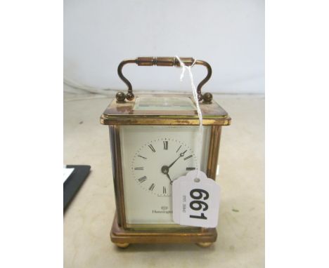 A carriage clock made for Hanningtons