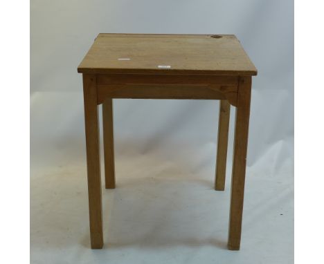 A vintage oak school's desk