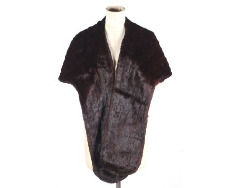 A vintage mink scarf and stole. The A Leon scarf with a brown lining, L120cm, the stole with a brown lining, L102cm