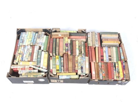 A large collection of vintage novel books. 1940s/50s Enid Blyton Just William and others many with original dust jackets, app