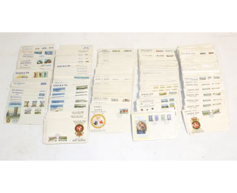 A collection of Isle of Man first day covers. Mainly 1970s and 1980s, loose not in albums. 