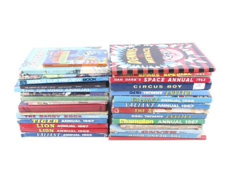 Collection of vintage comic book albums and childrens books