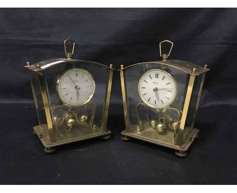 FIVE ANNIVERSARY CLOCKS along with a Continental ceramic cased mantel clock (6)