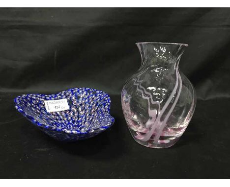 TWO BOXED GLASS SELKIRK PAPER WEIGHTSalong with other art glass items 