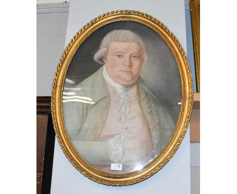 Follower of Joseph Highmore (1692-1780) Portrait of a gentleman, head and shoulders, wearing a powdered wig, green jacket and