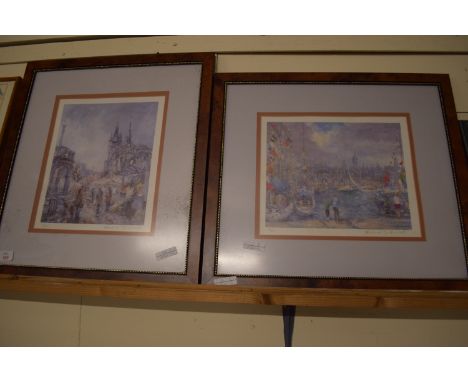 FRAMED LIMITED EDITION PRINT AFTER HOWARD BUTTERWORTH, 65/450, APPROX 34 X 28CM, TOGETHER WITH A FURTHER PRINT BY THE SAME AR