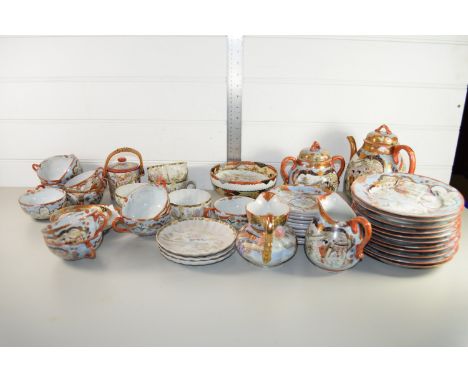 TWO BOXES OF JAPANESE EGGSHELL CHINA, CUPS AND SAUCERS, TEA POT ETC