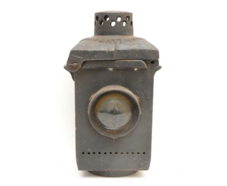 A cast iron railway single aspect post lamp, model S4OA, circa 1920s/30s, stamped 'Lamp Mfg &amp; Rly Supplies Ltd London' Pa