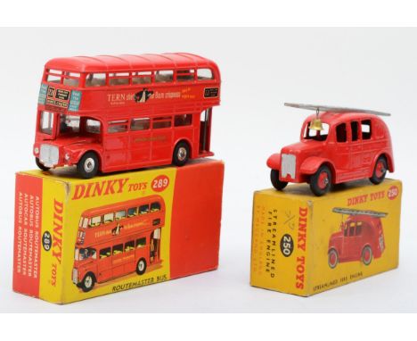 Dinky Toys - A boxed Dinky 289 Routemaster Bus, together with a Dinky 250 Streamlined Fire Engine, boxed. (2) 